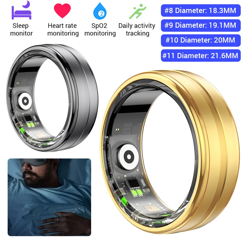 Waterproof R06 Smart Ring with Heart Rate & Sleep Tracking for Fitness