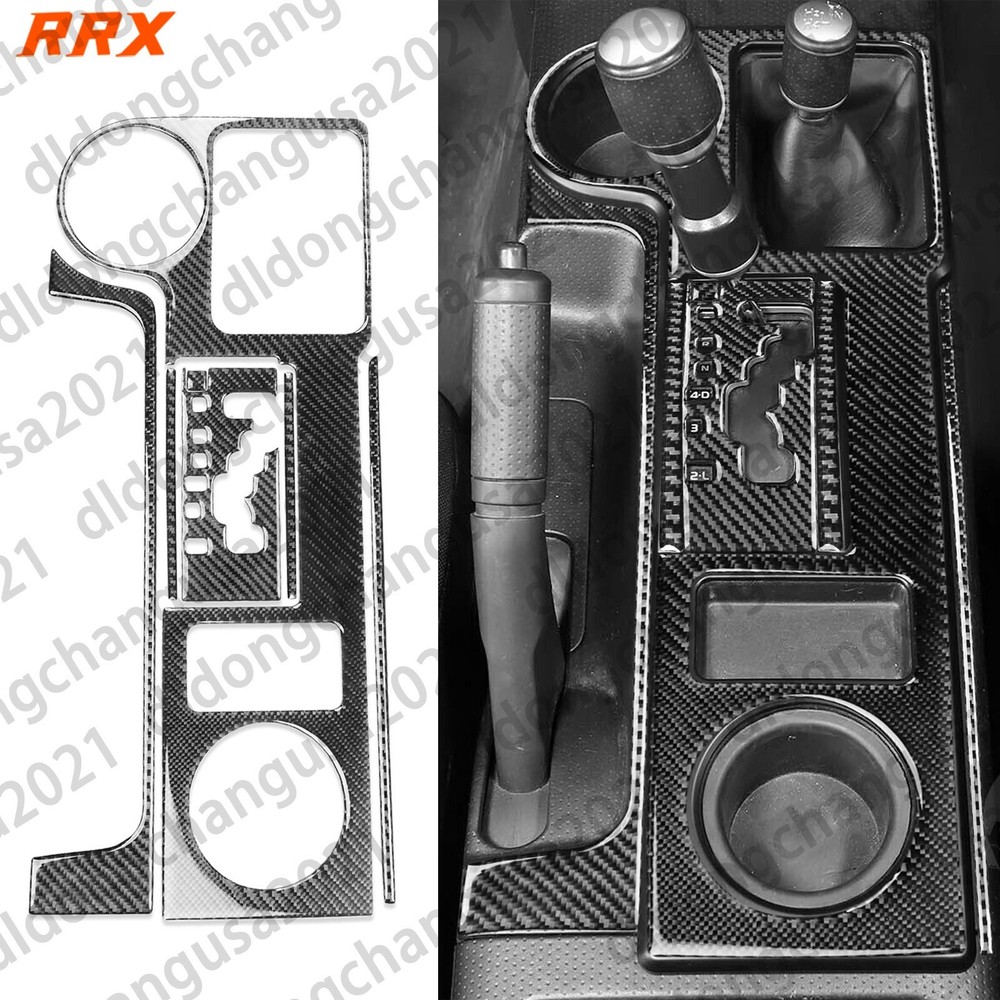 7Pcs Real Carbon Fiber Cup Holder Panel Cover for Toyota FJ Cruiser 2007-2021