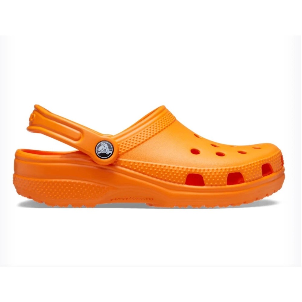 Orange Crocs Classic Clogs - Comfortable, Lightweight Footwear Men 6/Women8