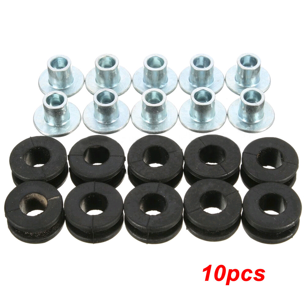 10x Motorcycle Fairing Rubber Grommet Bolts Shockproof Cushion Panel Mounts