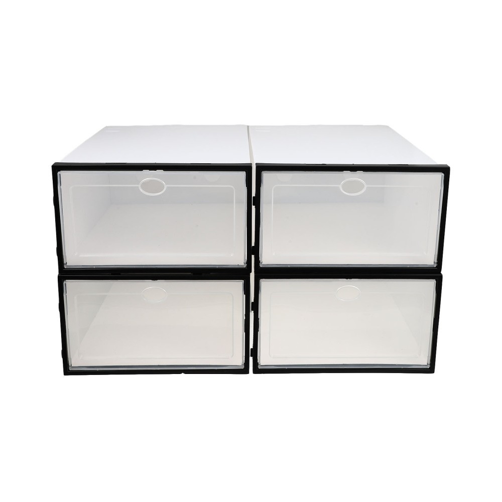 4 Pcs Shoe Box Storage Shoes Boxes Waterproof Bin Male Home Cases Practical