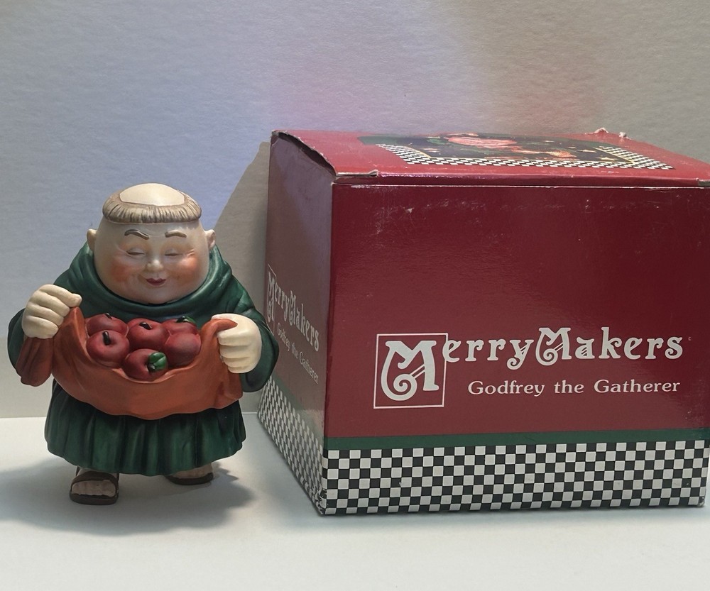Vintage Department 56 Merry Makers Monks Godfrey the Gatherer