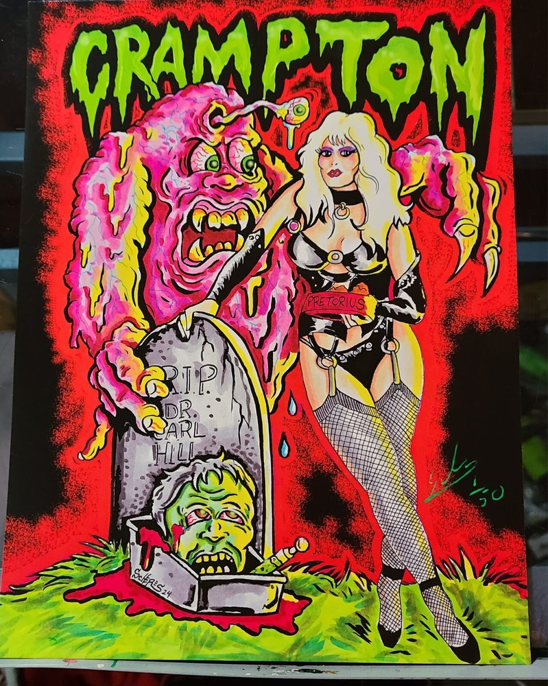 MONSTER ART PRINT BARBARA CRAMPTON REANIMATOR FROM BEYOND CREEPY HORROR SCHERES