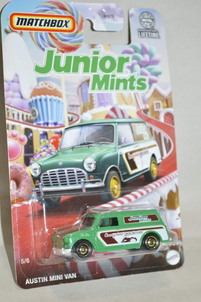 1:64 die cast Matchbox Sweet Rides 5/6 Austin Mini Van Junior Mints  Candy