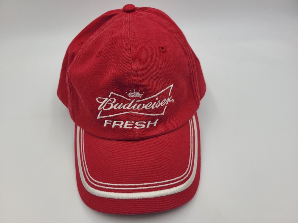 Budweiser Fresh 2006 Adjustable Hat Cap Anheuser-Busch Bud Beer Men Women Red