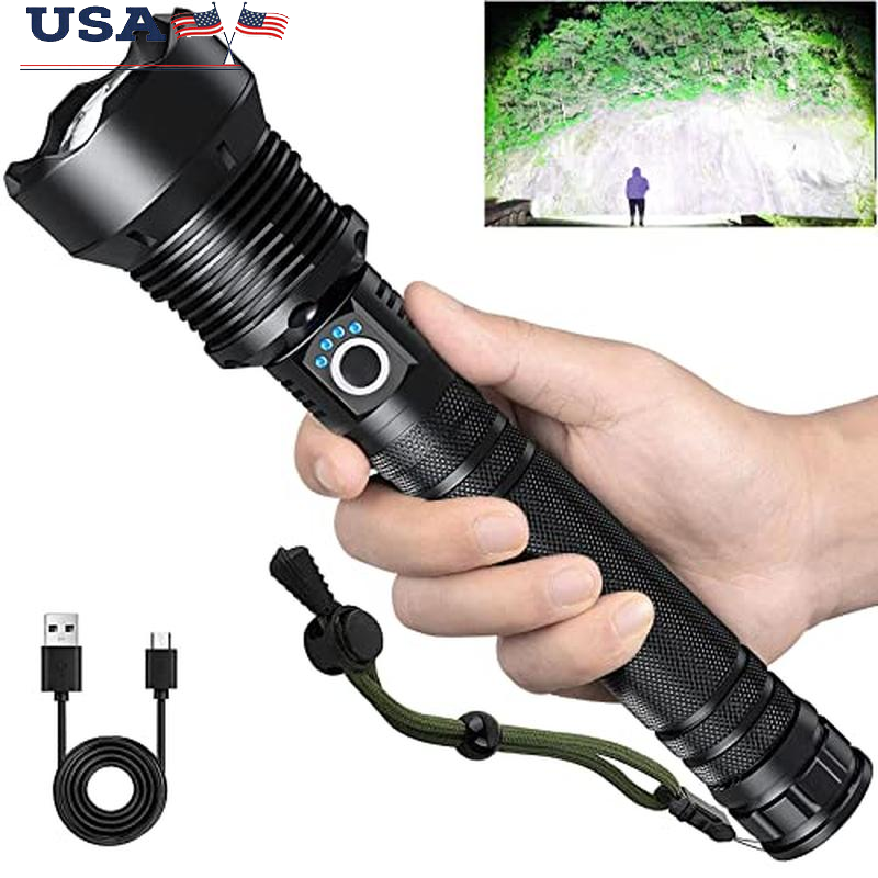 Rechargeable Flashlight 990000 Lumens Super Bright LED 5 Modes Waterproof USB