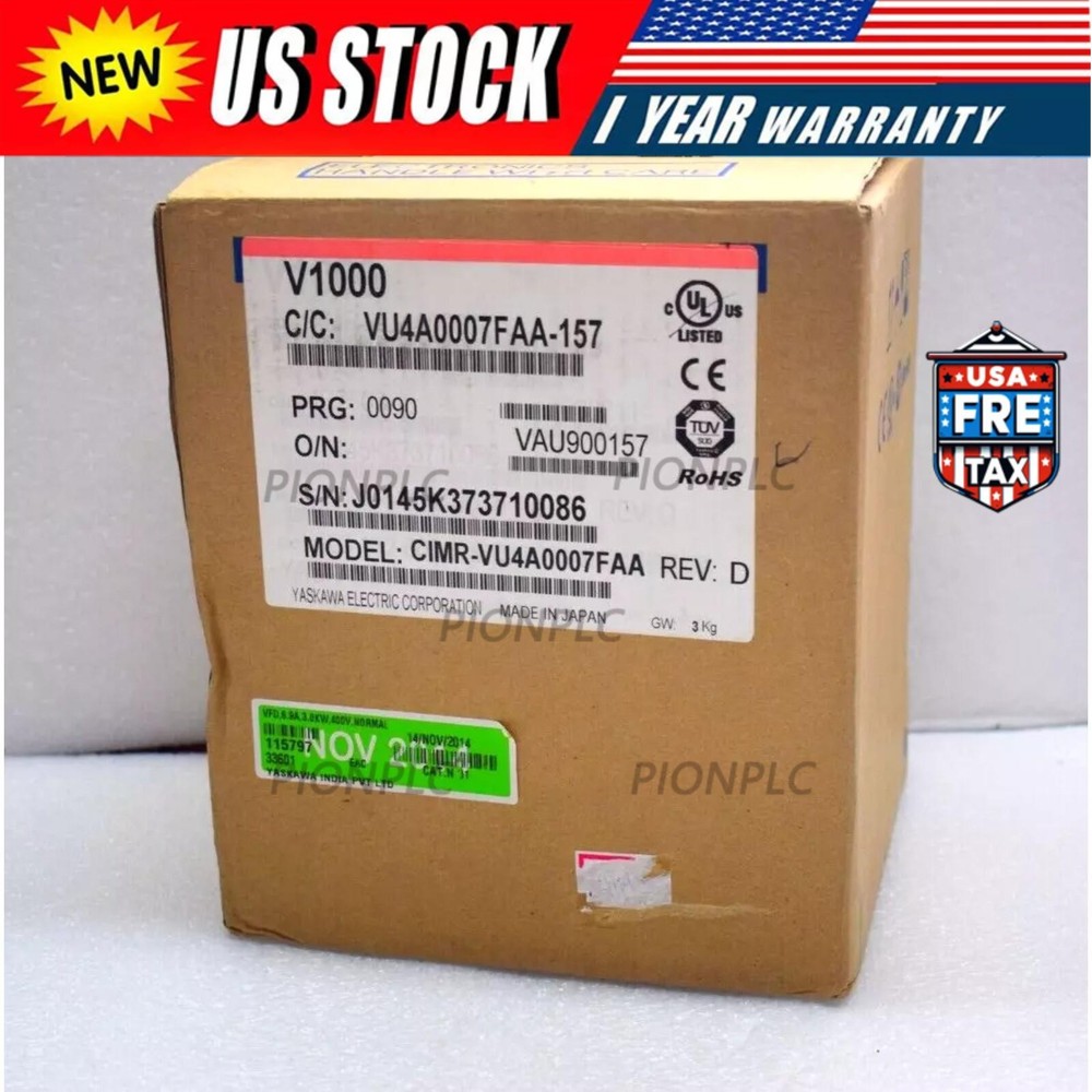 Yaskawa V1000 Variable Frequency Speed AC Drive CIMR-VU4A0007FAA - NEW 1PC