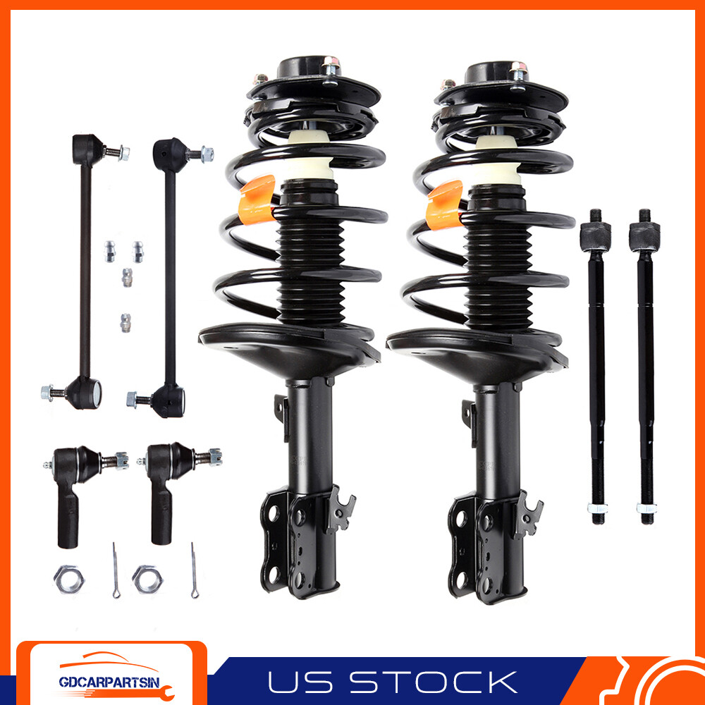 1997-2001 Toyota Camry Solara 2.2L 2.4L Front Suspension Kit – Struts Sway Bars Tie Rods