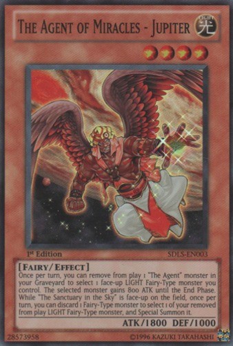 Agent of Miracles Jupiter SDLS-EN003 Super Rare 1st Edition Heavy Play