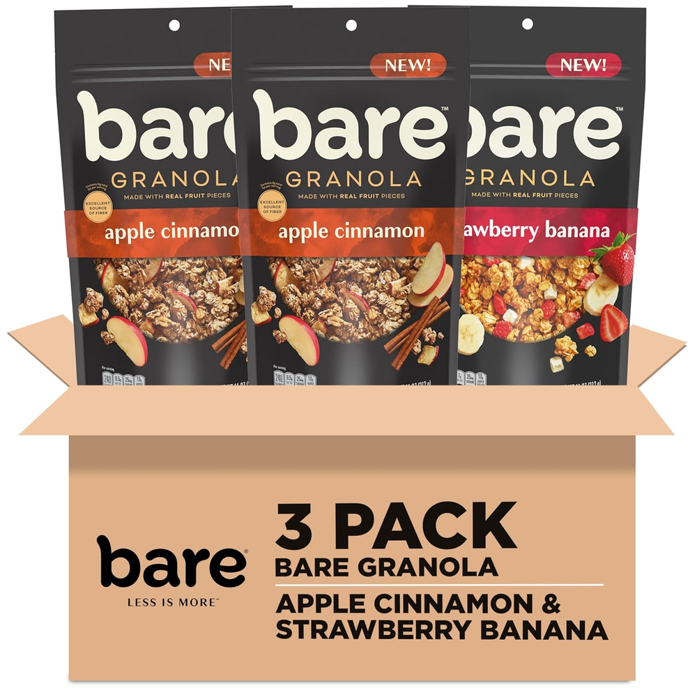Bare Granola Cereal Variety Pack, 33 Oz (Pack of 3)