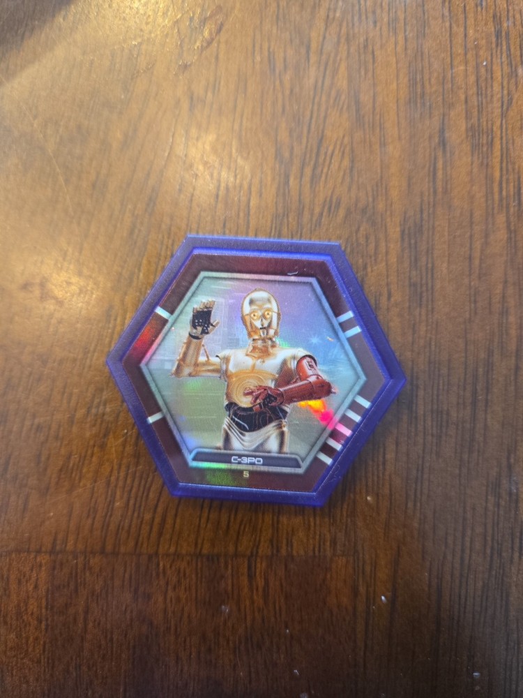 Ultra Rare C-3PO Lightsaber Red Star Wars Galactic Connexions Disk