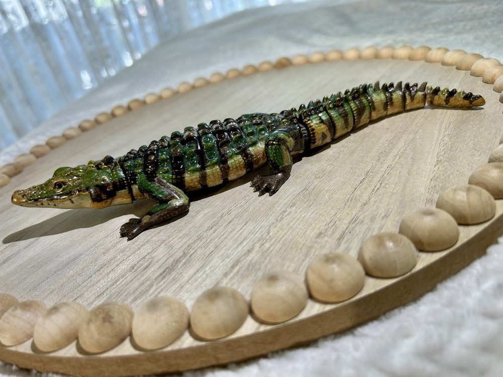 JAY STRONGWATER - VNTG  -  Crystaled Enameled Alligator - Moveable & Articulated