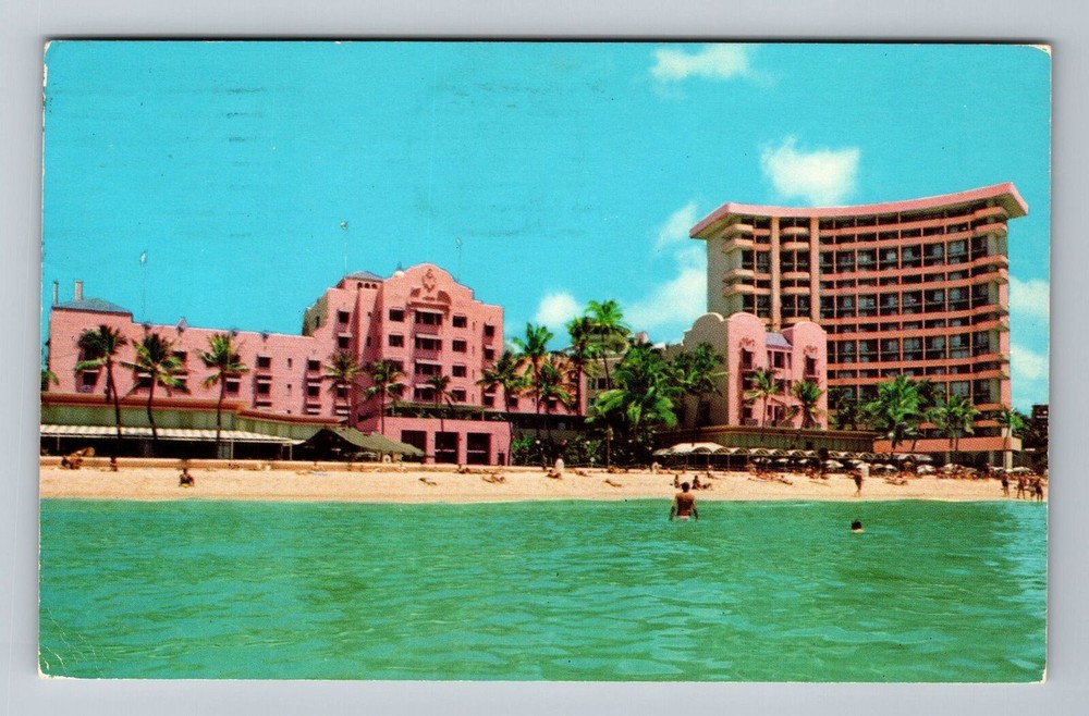 Waikiki HI-Hawaii Royal Hawaiian Hotel Scenic Outside  c1973 Vintage Postcard