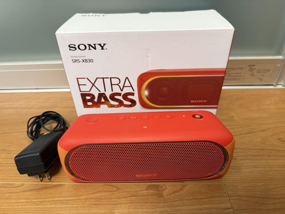 Sony SRS-XB30 Orange Bluetooth Speaker Portable Wireless Used Japan