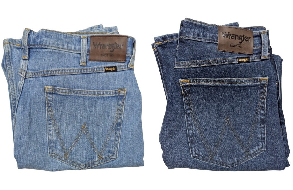 Wrangler Mens Relaxed Fit Jeans Denim 99% Cotton Zip Closure New Without Tags
