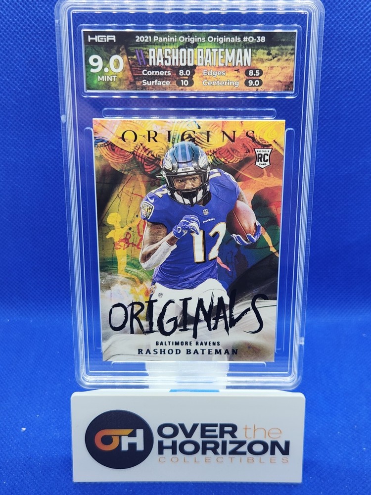 2021 Origins Rashod Bateman Rookie BGS 9.0 Case Hit Custom Label