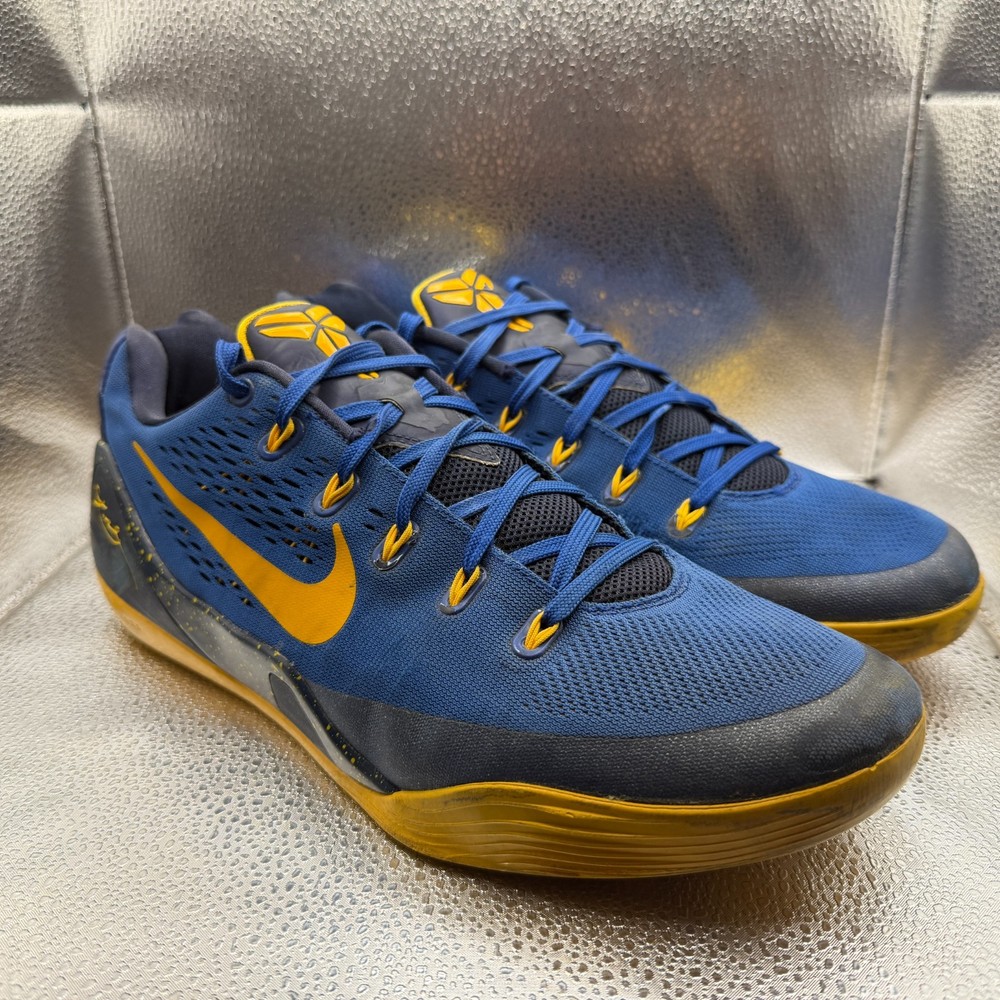 Size 12 Nike Kobe 9 EM Gym Blue/University Gold/Obsidian Mens Shoes 646701-474
