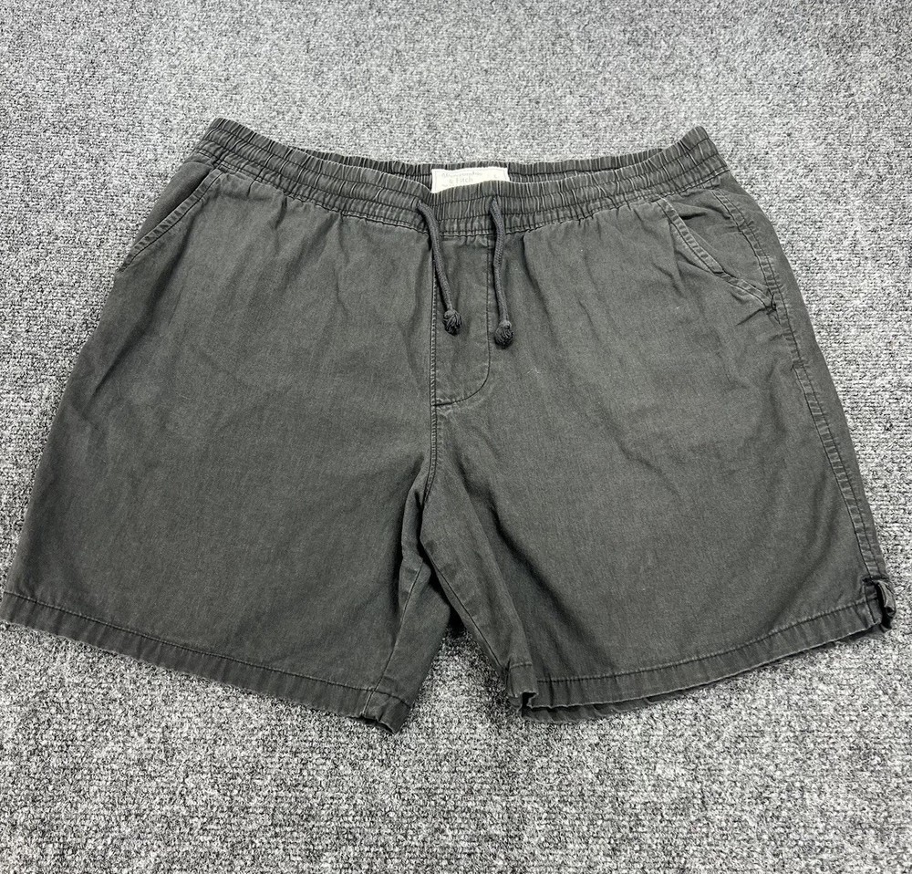 Abercrombie & Fitch Shorts Men Large Gray Drawstring Elastic Waist Hiking
