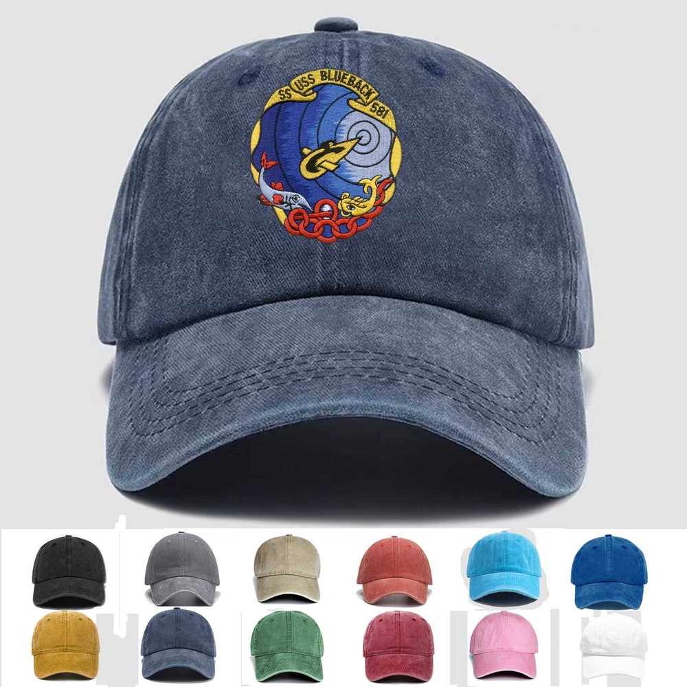 カスタム刺繍帽子ss-581 USSブルーバック、ベテランキャップ、トラッカーハット、ギフトアイデア