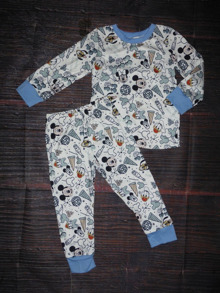 NEW Boutique Mickey Mouse New Years Eve Girls Boys Long Sleeve Pajamas-image
