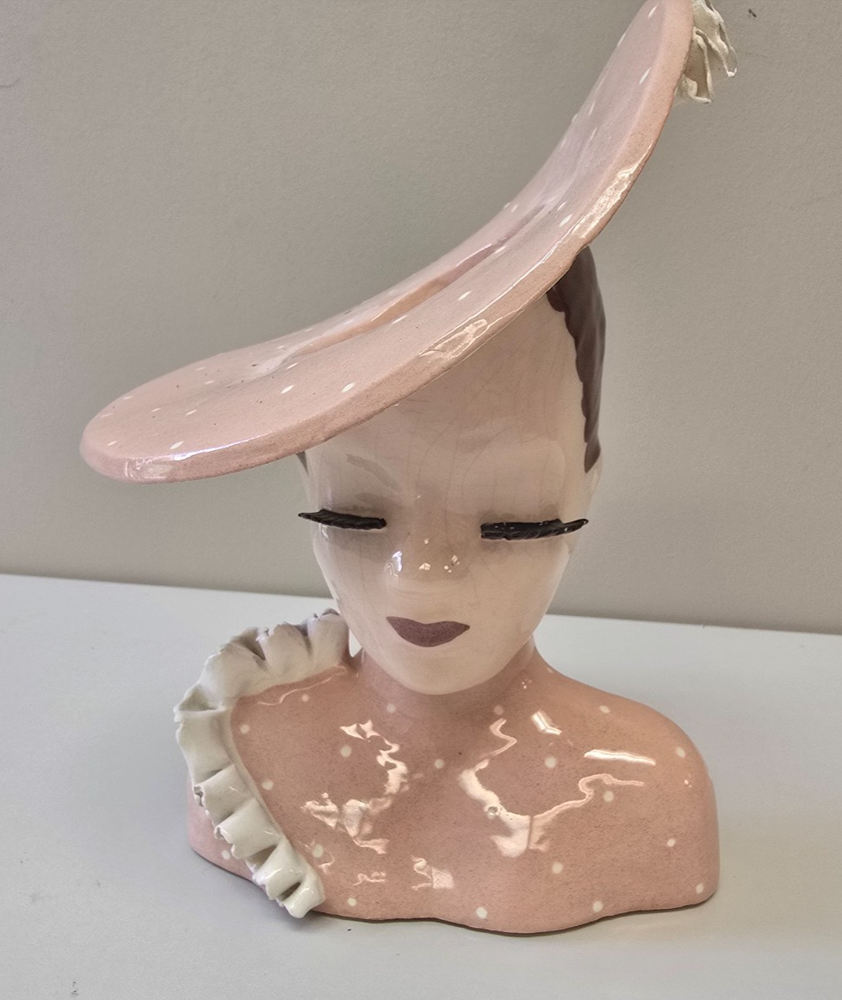 Nellie Lady Head Vase By Betty Lou Nichols signed vintage 1950’s
