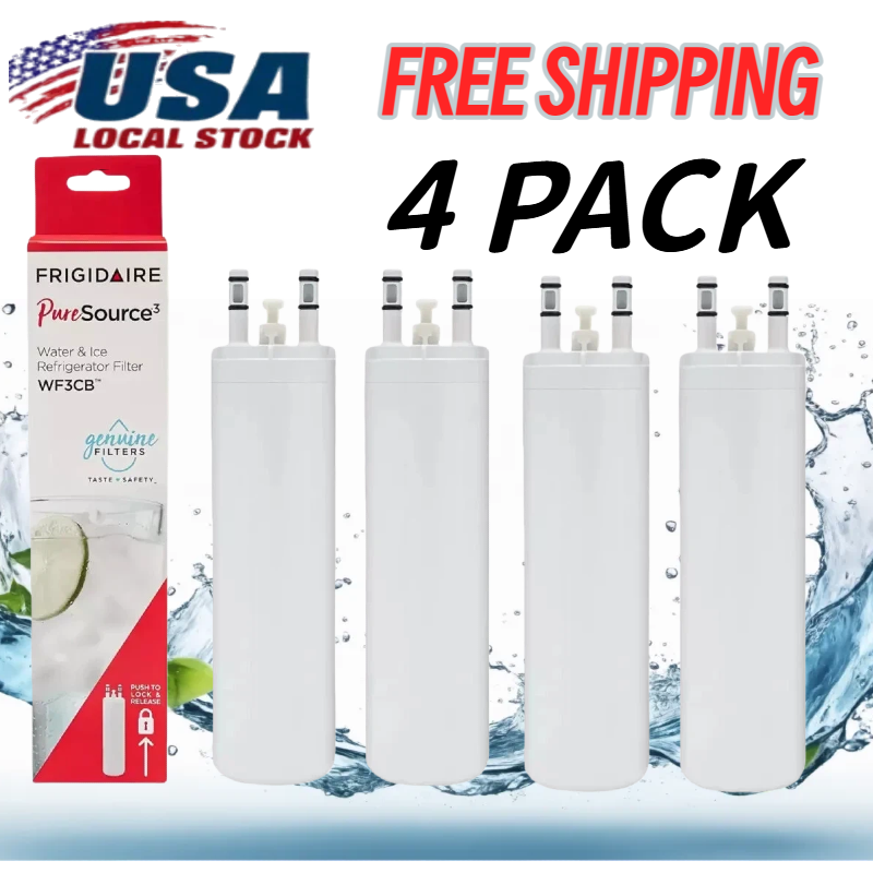 4 PACK New Frigdaire WF3CB PureSource 3 Refrigerator Water Filter Sealed New