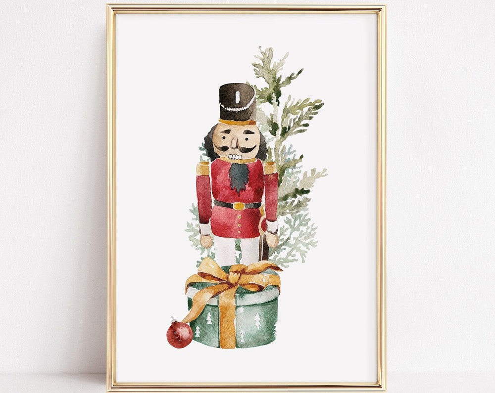 Nutcracker Christmas Wall Art Christmas Decoration Vintage Nutcracker Print