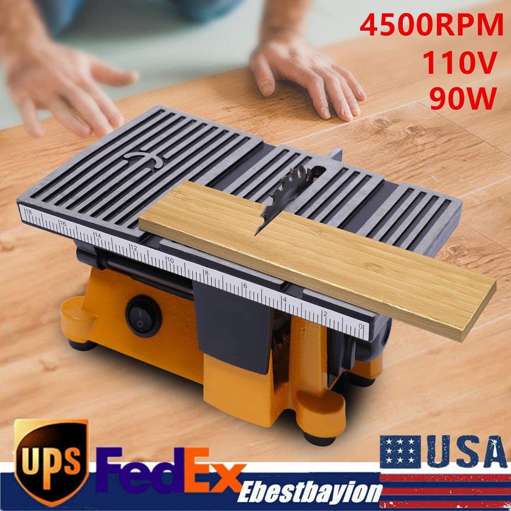 4 Inch Mini Electric Table Saw for DIY Wood and Metal Cutting Craft Projects