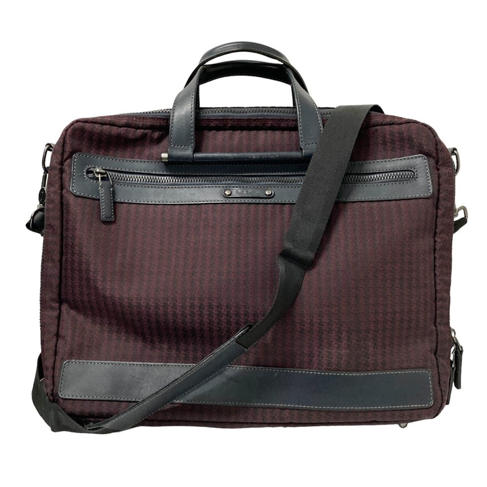 Used Paul Smith Briefcase Jas13 235 Wine Red Black 010824
