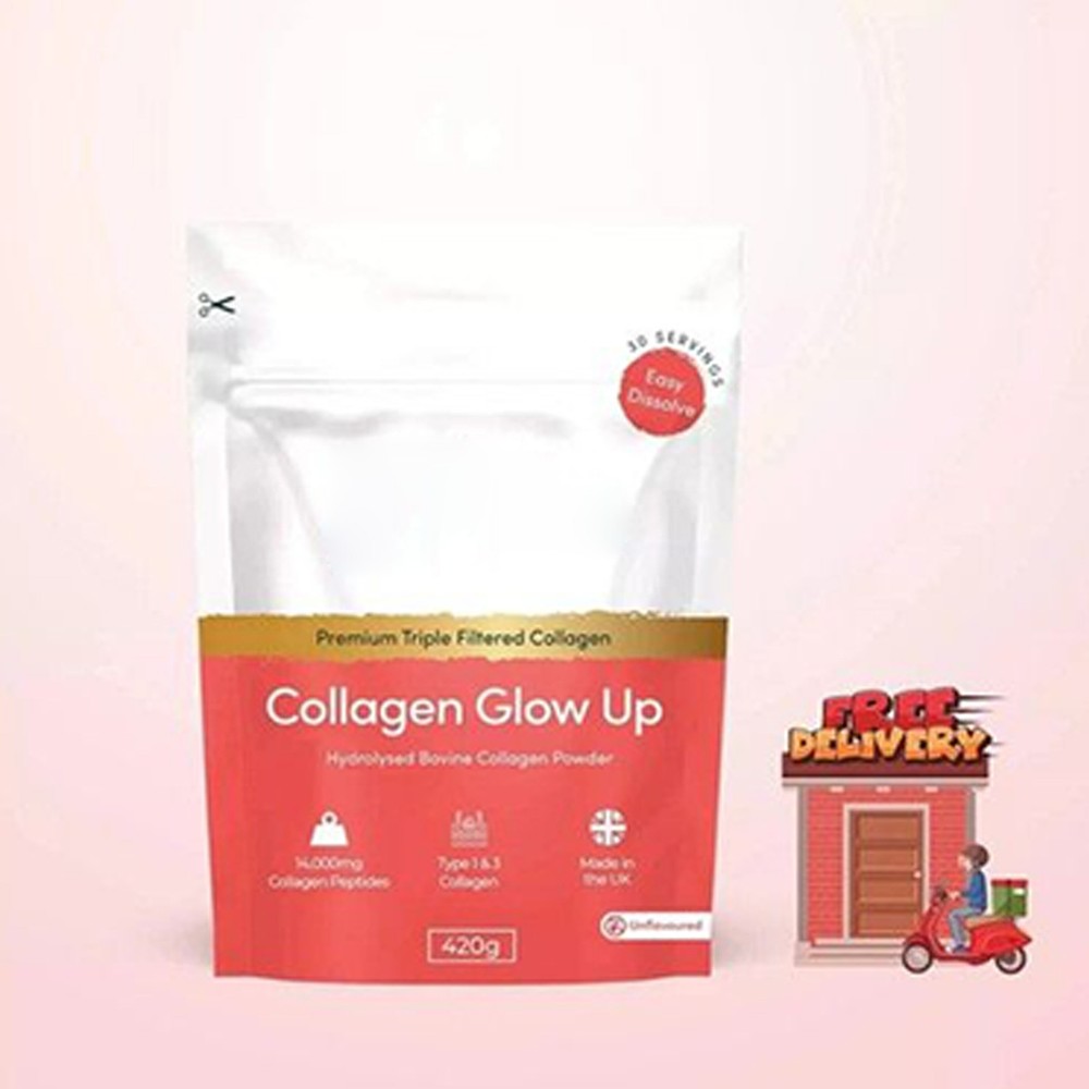 Nutrition geeks Collagen Glow Up Powder New & Improved 14000mg 420g 30 serving