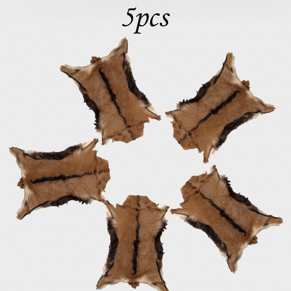 5PCS Real Antelope Skin Fur Pelts Hide Goatskin Leather Rug Clothing Accessories