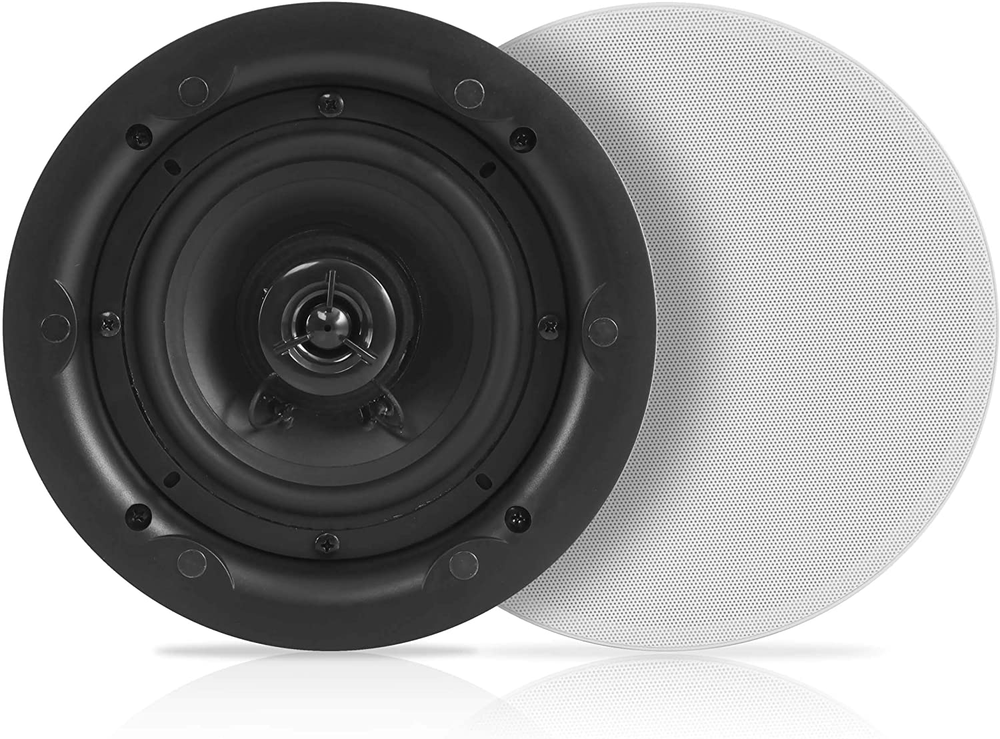 6.5” Ceiling Wall Dual Speakers - 2-Way Full Range Stereo Sound (Pair) Universal