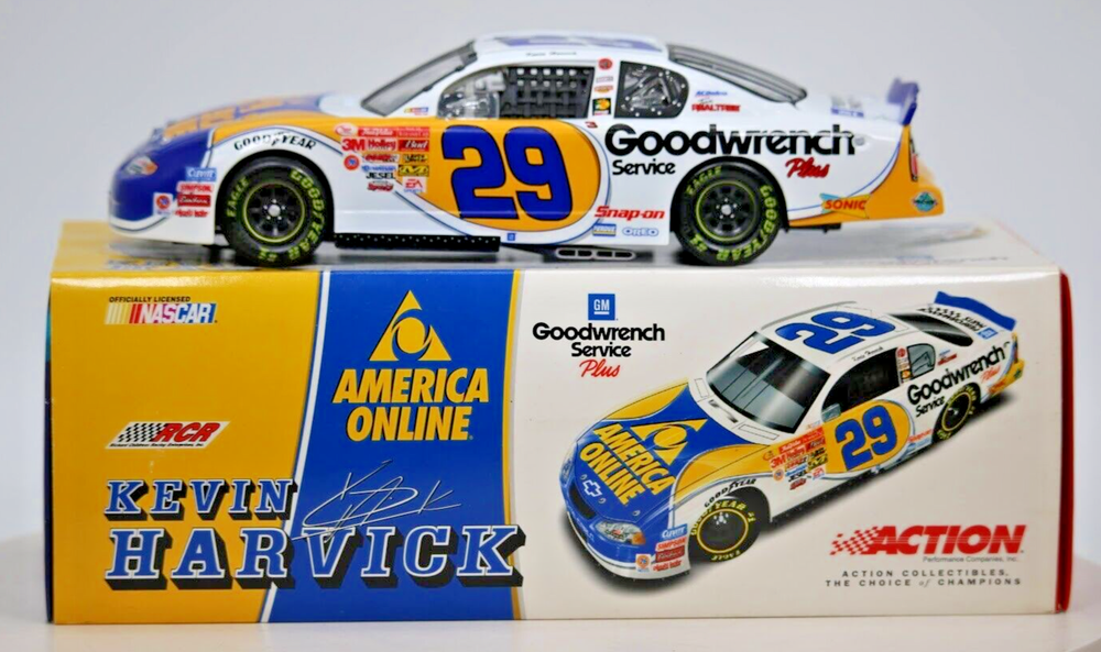Action Kevin Harvick #29 America Online 2001 Monte Carlo 1:24 Diecast Car NASCAR