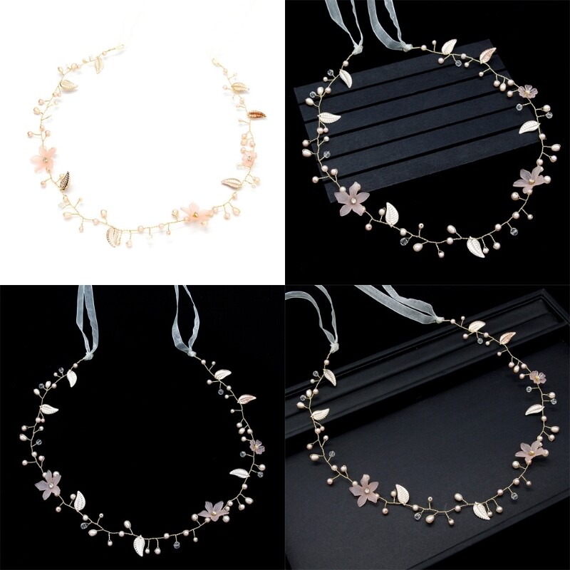 Elegant Floral Bridal Hair Band for Wedding Prom Party
