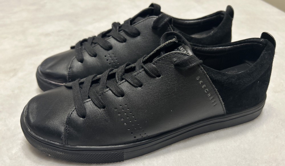 Skechers Women’s Shoes Size 8.5 Black Street Memory Foam Casual Leather Suede