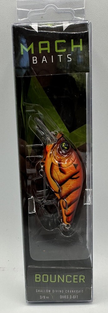 Mach Baits Baits Bouncer  3/8oz KVD Trip Grip Hooks Crankbait Spring Crawdaddy