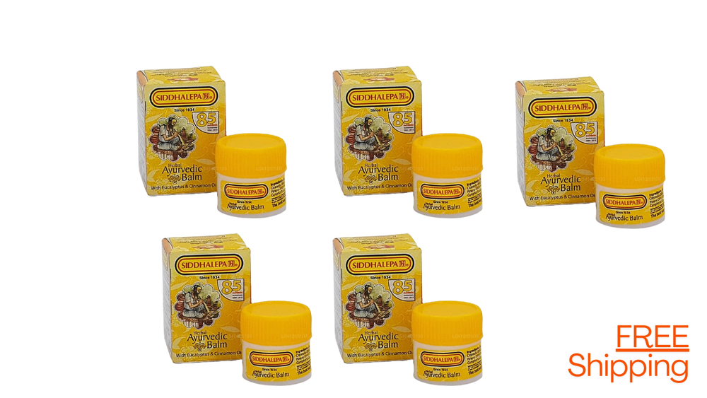 Siddhalepa 5g x 5 Herbal Pack Relieves Cold Flu and Headache