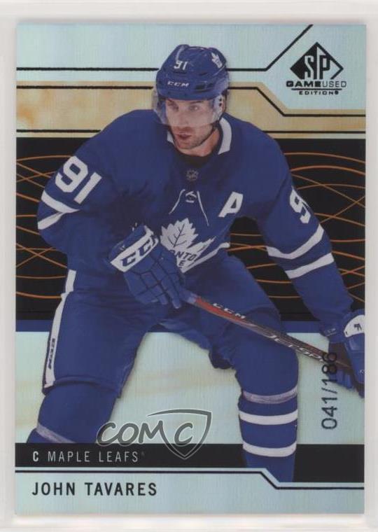 2018-19 Upper Deck SP Game Used Orange Rainbow /186 John Tavares #80