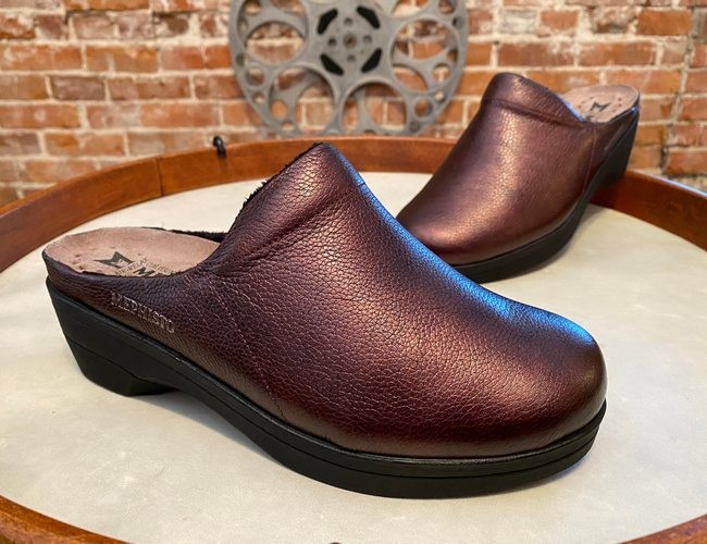 Mephisto Burgundy Chianti Ceylan Leather Clogs Comfort Mules Satty 40 10 New