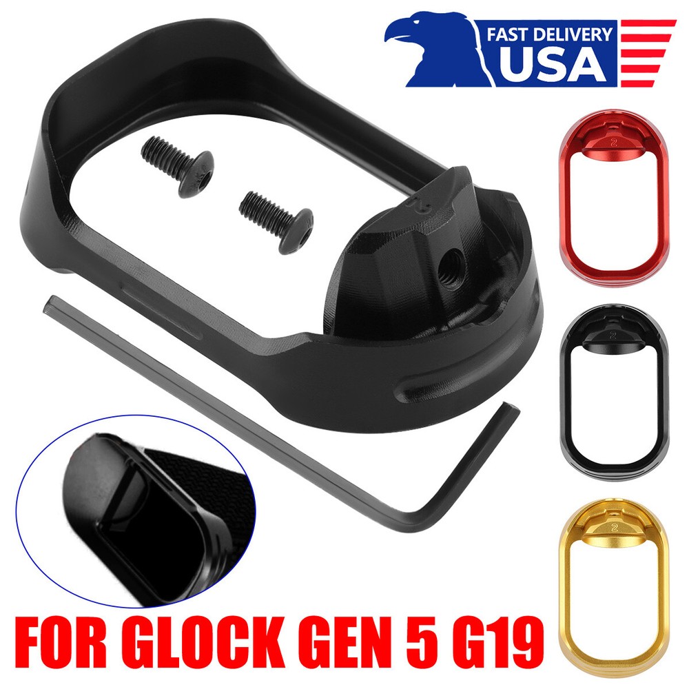 Anodized Aluminum Flared Magwell Fits For Glock Gen5 G19 G17 Mag well Black A++