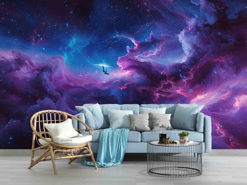 3D Space Nebula Illustration Wall Murals Wallpaper Murals Wall Sticker