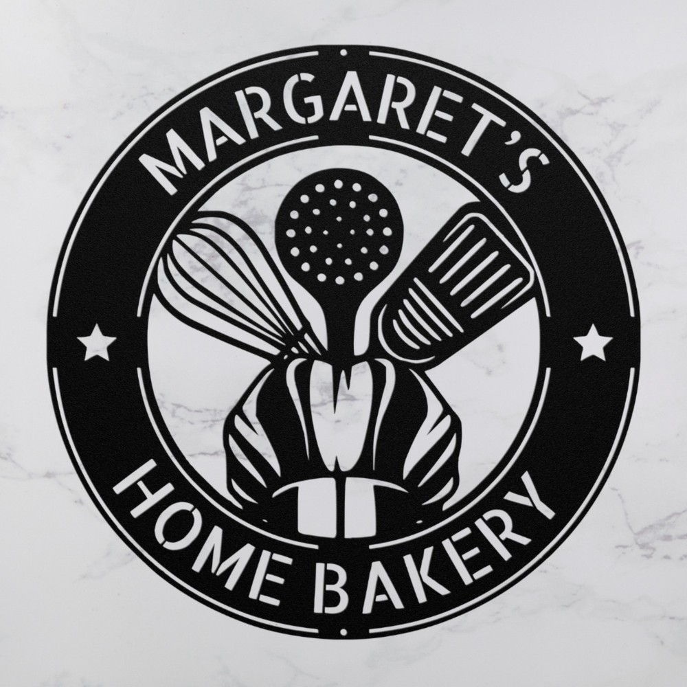 Personalized Bakery Metal Sign Custom Kitchen Decoration Chef or Mom Gift Idea