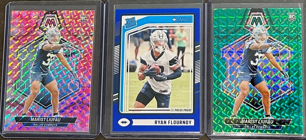 2024 Panini Football Dallas Cowboys 3 Card Rookie Parallel Trading Lot!