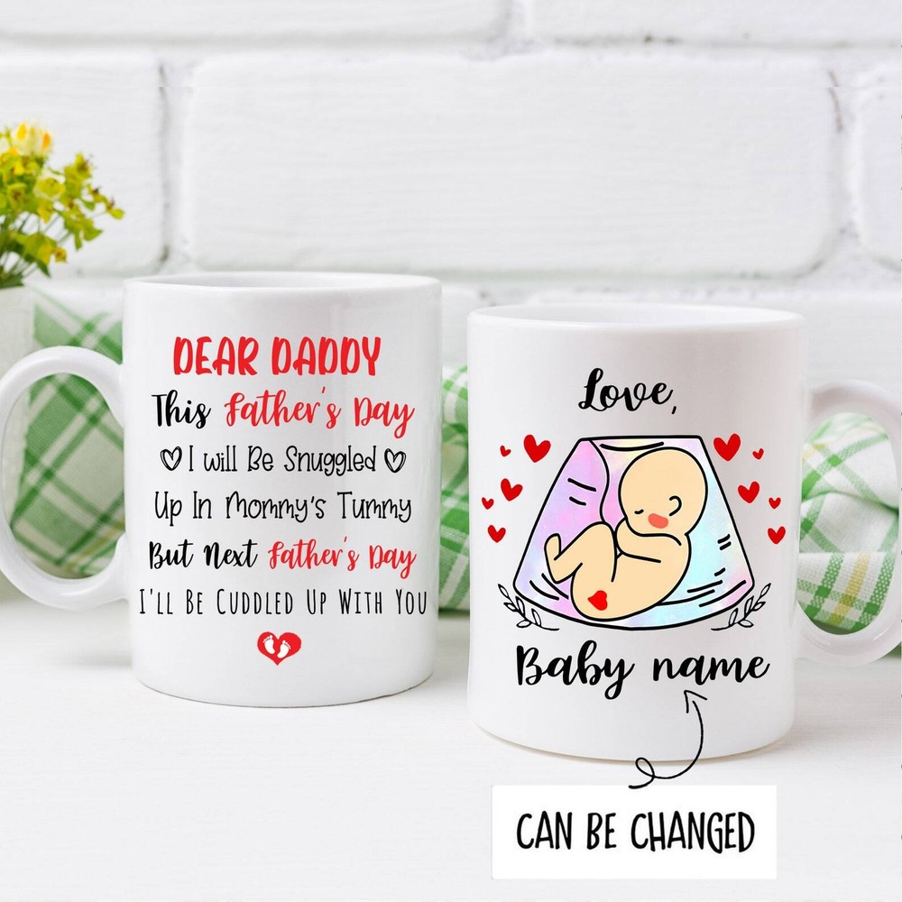 Personalized Dear Dad Mug New Dad Mug Dad To Be Mug Dad Mug Fathers Day Gift