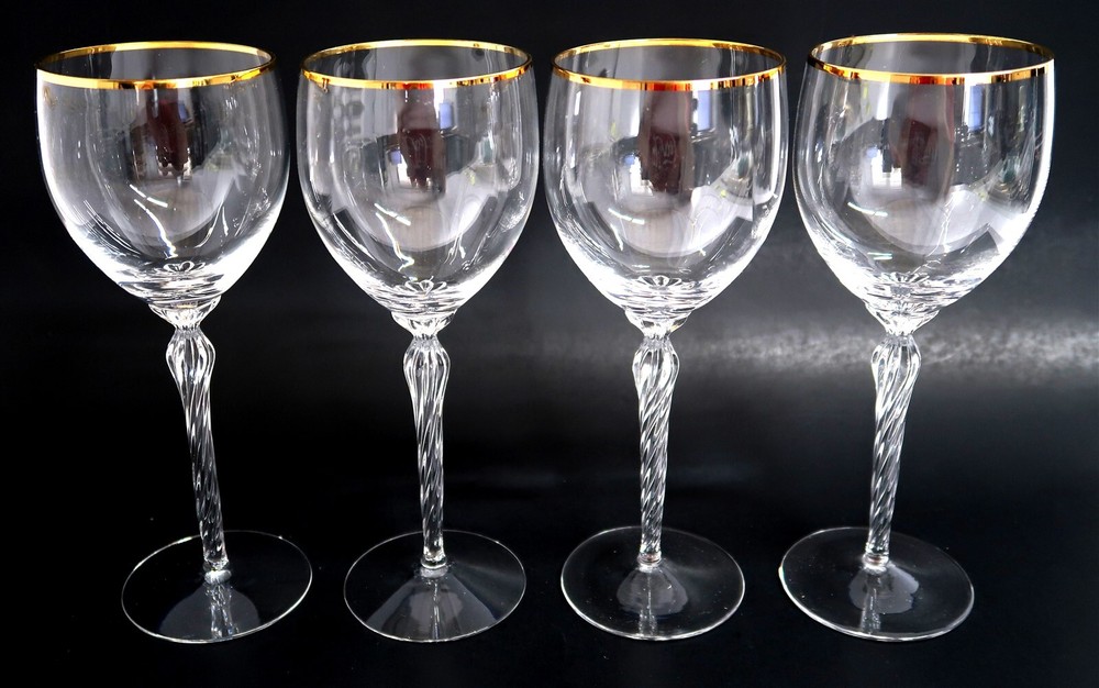 4 LENOX MONROE Water Goblets Glasses 8 1/2