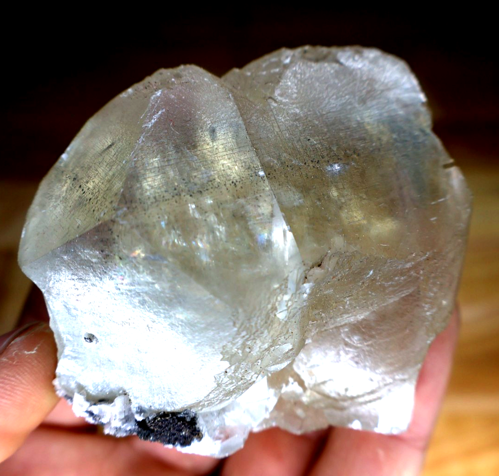 Calcite Crystal with Marcasite inclusions. Benchmark Quarry, New York