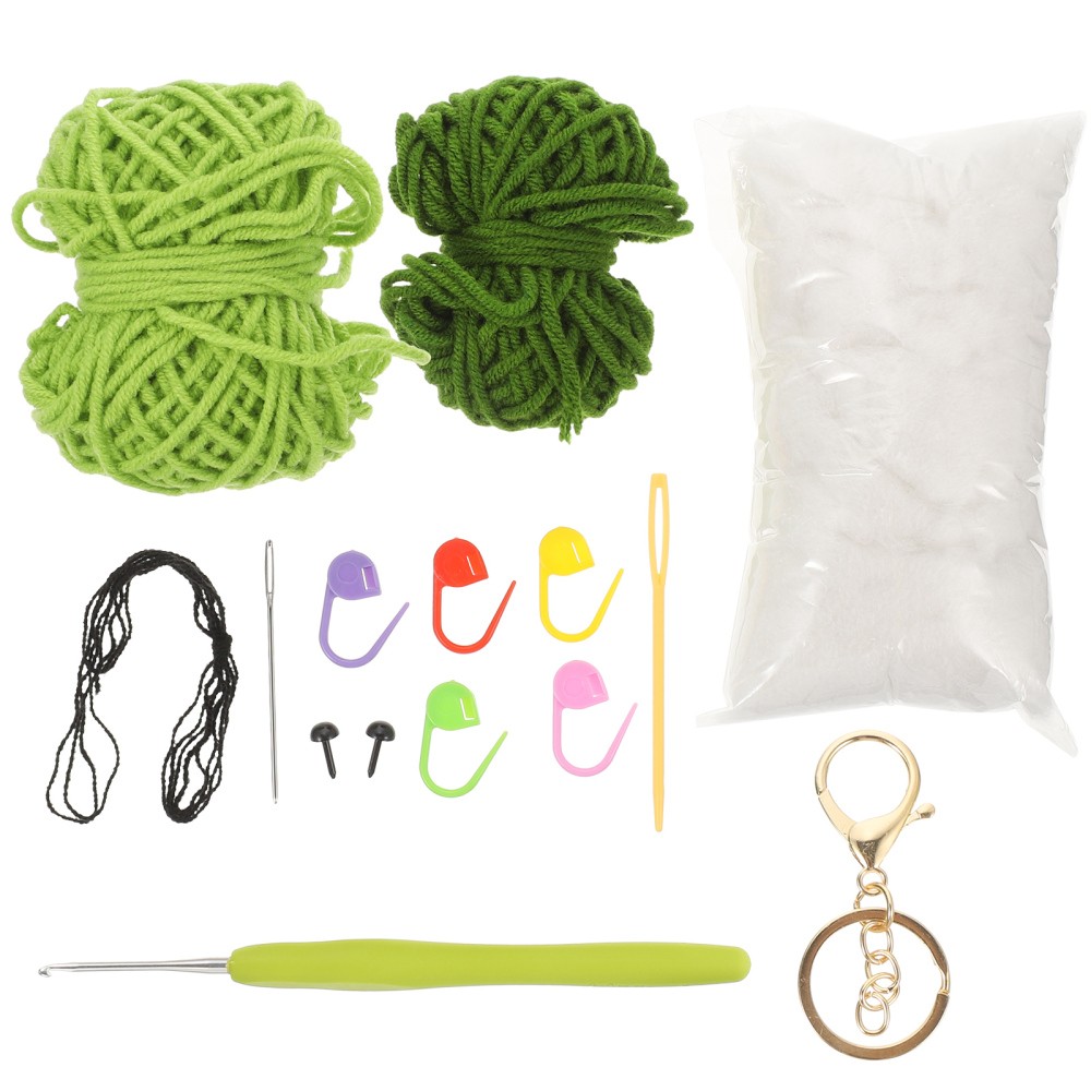 Crochet Dinosaur Keychain Kit with Mini Craft Bag