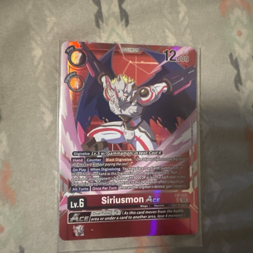Digimon CCG Siriusmon Ace LM-001 Premium Foil Card