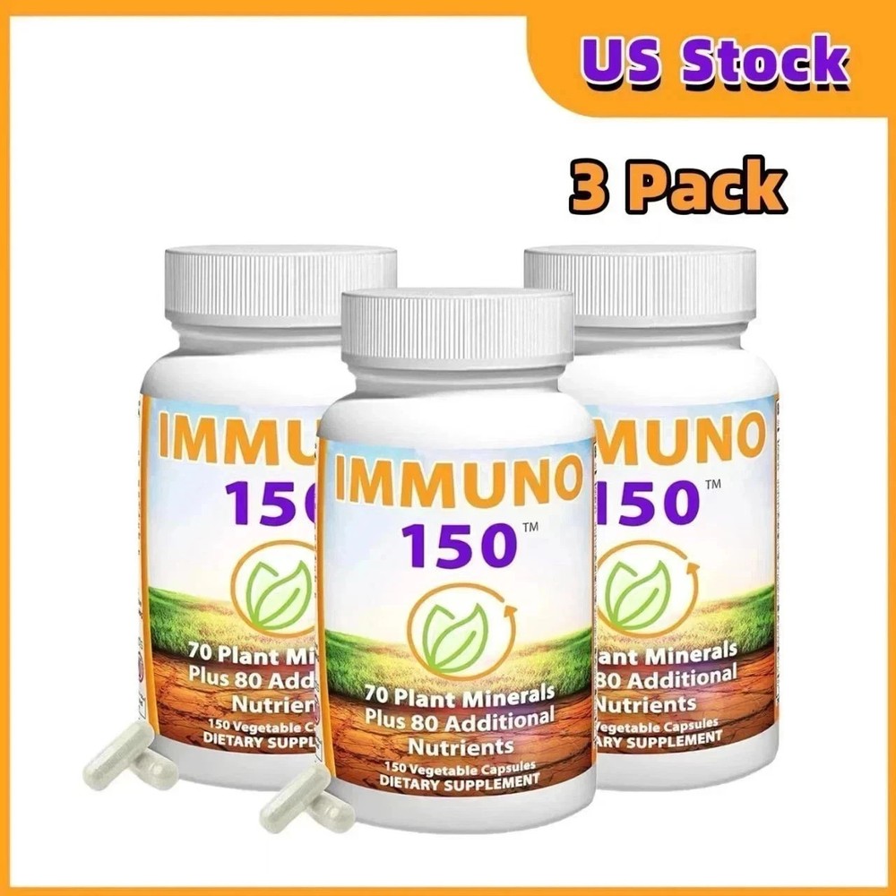 Immuno 150 Supplement – 70 Plant Minerals for Immunity, 3 Bottles