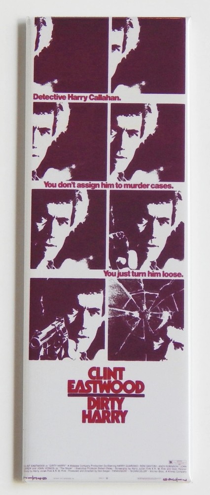 Dirty Harry FRIDGE MAGNET (1.5 x 4.5 inches) insert movie poster clint eastwood